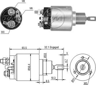 Messmer ZM973 - Solenoid, electromotor aaoparts.ro