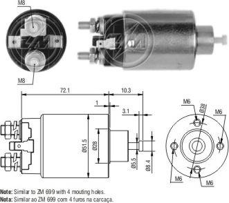Messmer ZM4699 - Solenoid, electromotor aaoparts.ro