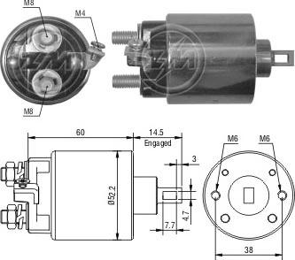 Messmer ZM410 - Solenoid, electromotor aaoparts.ro