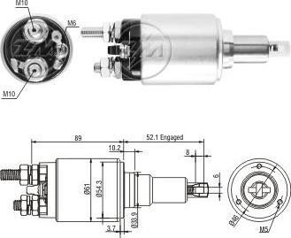 Messmer ZM5639 - Solenoid, electromotor aaoparts.ro