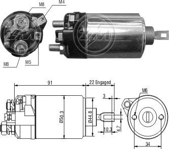 Messmer ZM628 - Solenoid, electromotor aaoparts.ro