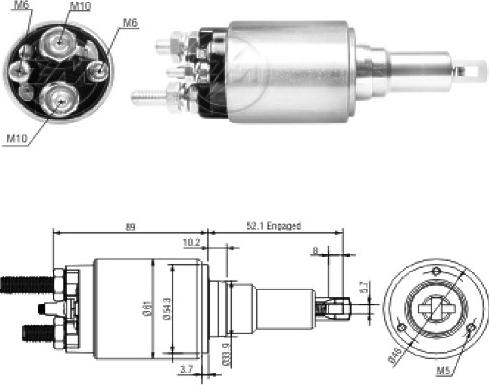 Messmer ZM3639 - Solenoid, electromotor aaoparts.ro