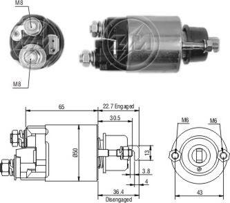Messmer ZM706 - Solenoid, electromotor aaoparts.ro
