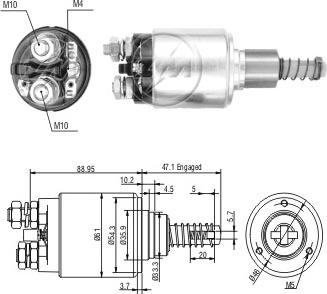 Messmer ZM736 - Solenoid, electromotor aaoparts.ro