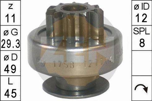 Messmer ZN1758 - Pinion electromotor aaoparts.ro
