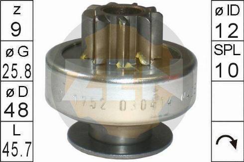 Messmer ZN1752 - Pinion electromotor aaoparts.ro