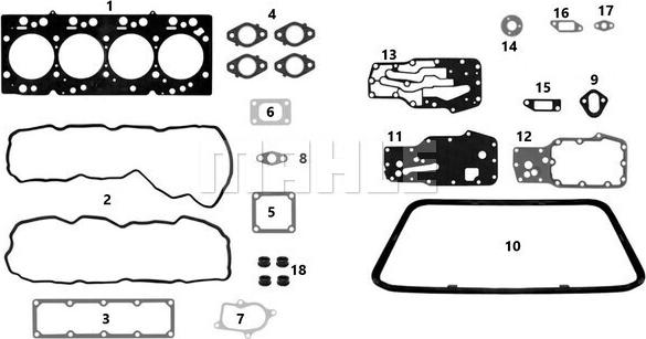 METAL LEVE J&RM-9815/4 - Set garnituri complet, motor aaoparts.ro
