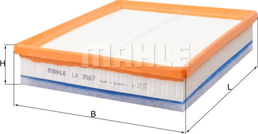 METAL LEVE LX 3987 - Filtru aer aaoparts.ro