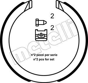 Metelli 53-0491K - Set saboti frana, frana de mana aaoparts.ro
