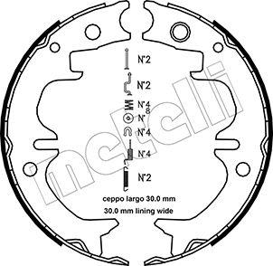Metelli 53-0442K - Set saboti frana, frana de mana aaoparts.ro