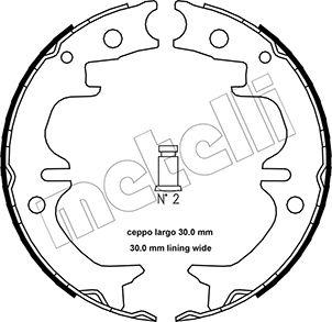 Metelli 53-0442 - Set saboti frana, frana de mana aaoparts.ro