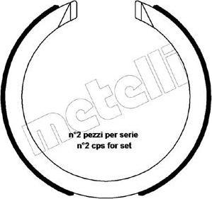 Metelli 53-0483 - Set saboti frana, frana de mana aaoparts.ro
