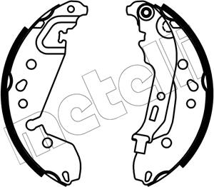 Metelli 53-0667 - Set saboti frana aaoparts.ro