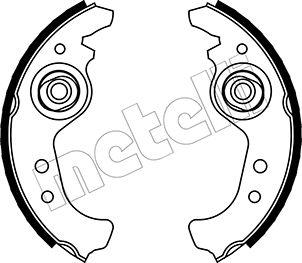 Metelli 53-0063 - Set saboti frana aaoparts.ro