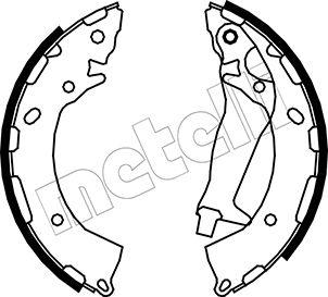 Metelli 53-0177 - Set saboti frana aaoparts.ro