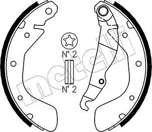 Metelli 53-0309 - Set saboti frana aaoparts.ro