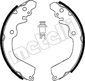 Metelli 53-0257 - Set saboti frana aaoparts.ro