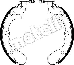 Metelli 53-0213 - Set saboti frana aaoparts.ro