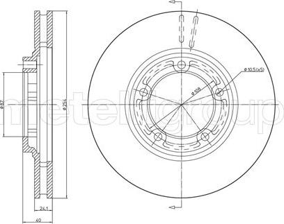 Metelli 23-0596 - Disc frana aaoparts.ro