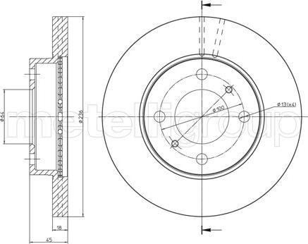 Metelli 23-0505C - Disc frana aaoparts.ro