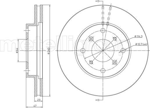 Metelli 23-0650 - Disc frana aaoparts.ro
