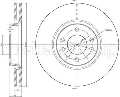 Metelli 23-0681C - Disc frana aaoparts.ro