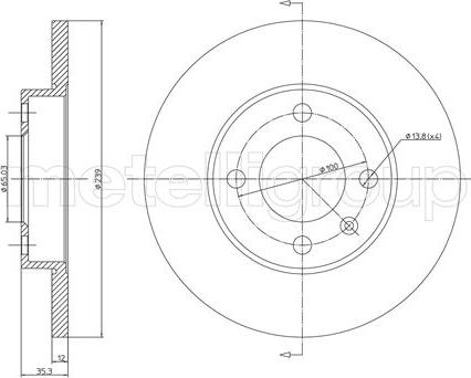 Metelli 23-0053 - Disc frana aaoparts.ro