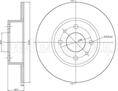 Metelli 23-0193C - Disc frana aaoparts.ro