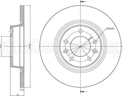 Metelli 23-0888C - Disc frana aaoparts.ro