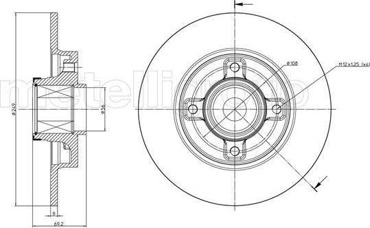 Metelli 23-0878 - Disc frana aaoparts.ro