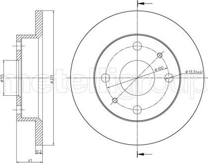 Metelli 23-0791 - Disc frana aaoparts.ro