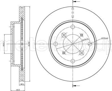 Metelli 23-0757 - Disc frana aaoparts.ro