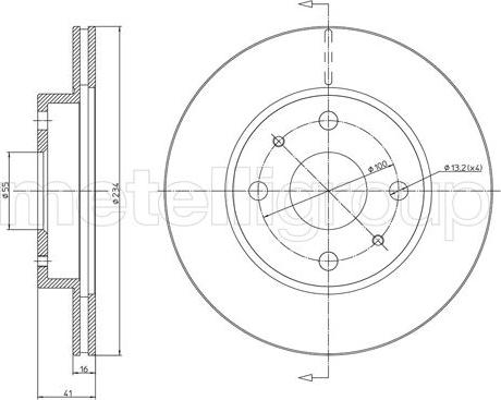 Metelli 23-1138C - Disc frana aaoparts.ro