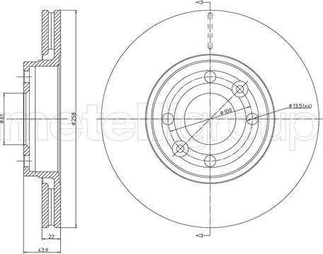 Metelli 23-1342C - Disc frana aaoparts.ro