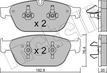 Metelli 22-0954-0 - Set placute frana,frana disc aaoparts.ro