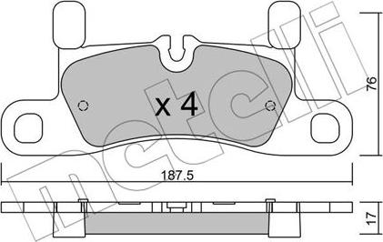 Metelli 22-0958-3 - Set placute frana,frana disc aaoparts.ro