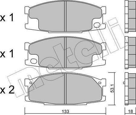Metelli 22-0909-0 - Set placute frana,frana disc aaoparts.ro