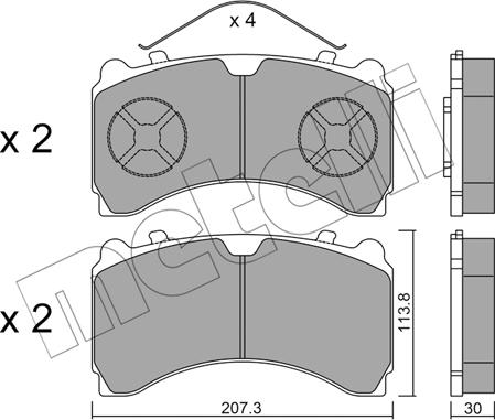 Metelli 22-0935-0 - Set placute frana,frana disc aaoparts.ro