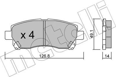 Metelli 22-0929-0 - Set placute frana,frana disc aaoparts.ro