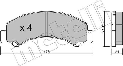 Metelli 22-0922-0 - Set placute frana,frana disc aaoparts.ro