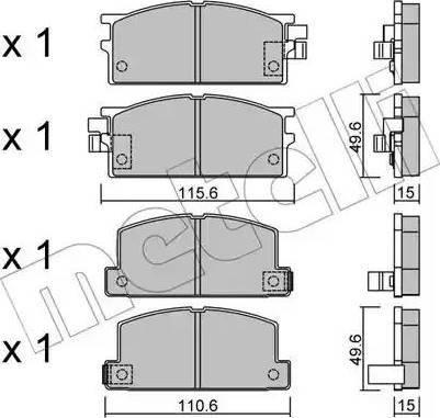 Metelli 22-0466-0 - Set placute frana,frana disc aaoparts.ro
