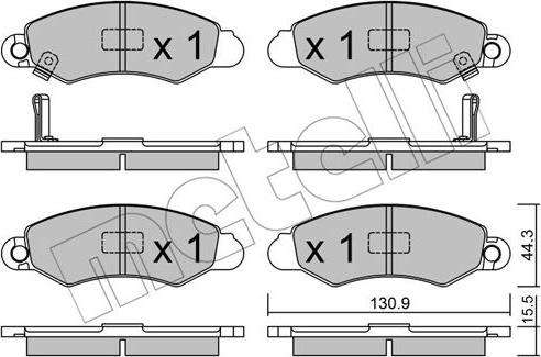 Metelli 22-0418-0 - Set placute frana,frana disc aaoparts.ro