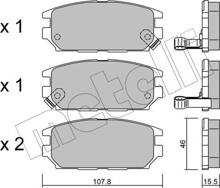 Metelli 22-0483-0 - Set placute frana,frana disc aaoparts.ro