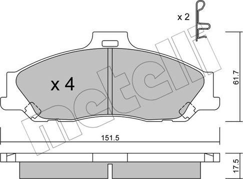 Metelli 22-0479-0 - Set placute frana,frana disc aaoparts.ro