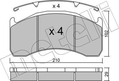 Metelli 22-0592-0 - Set placute frana,frana disc aaoparts.ro