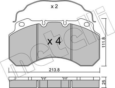 Metelli 22-0588-0 - Set placute frana,frana disc aaoparts.ro