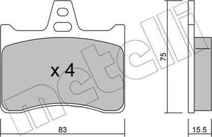 Metelli 22-0531-0 - Set placute frana,frana disc aaoparts.ro