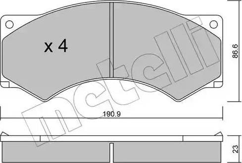 Metelli 22-0579-0 - Set placute frana,frana disc aaoparts.ro