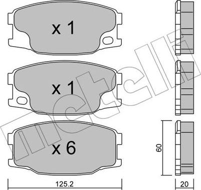 Metelli 22-0622-0 - Set placute frana,frana disc aaoparts.ro