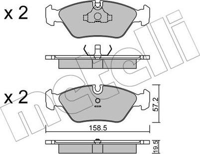 Metelli 22-0091-0 - Set placute frana,frana disc aaoparts.ro